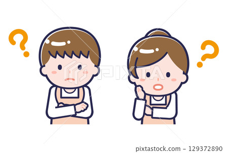 Nursery teacher / Duo / Male and female 04 Nursery teacher / Duo / Male and female 04 129372890