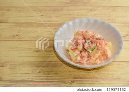 Cod roe potato salad 129375162