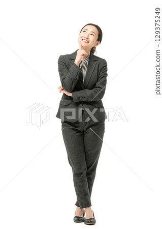 Portrait of a Japanese female business person in a suit (transparent background) | Woman, suit, business, transparent background, person Portrait of a Japanese female business person in a suit (transparent background) | Woman, suit, business, transparent background, person 129375249