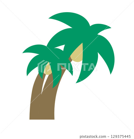棕櫚樹插圖熱帶和夏季設計 129375445