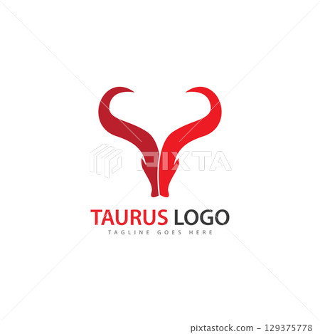 Taurus Logo Template vector icon illustration design 129375778