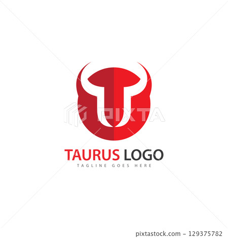 Taurus Logo Template vector icon illustration design 129375782