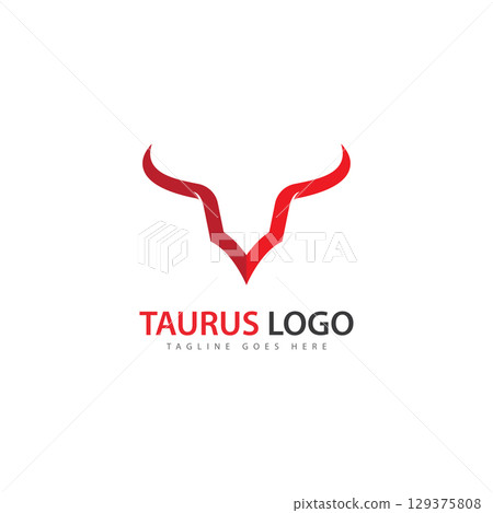 Taurus Logo Template vector icon illustration design Taurus Logo Template vector icon illustration design 129375808