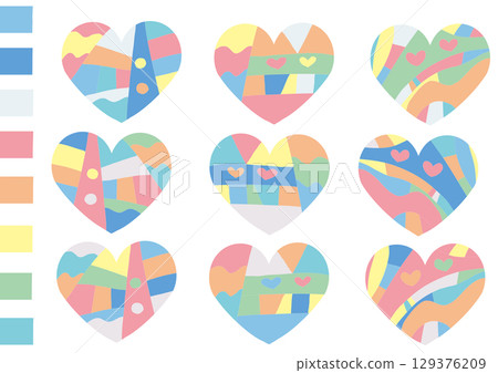 心形顏色樣本1-2 129376209