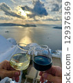 Sunset and wine 129376369