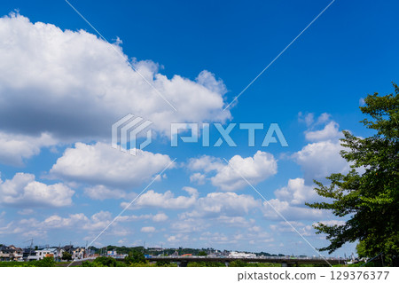 Summer sky scenery 129376377