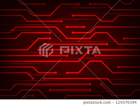 Technology dark red electric line background 129376394
