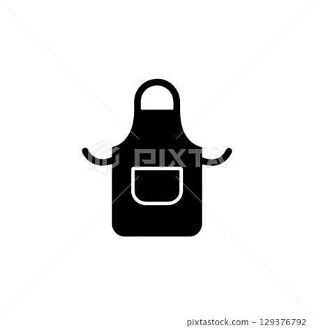 apron silhouette black simple kitchen or workshop clothing icon apron silhouette black simple kitchen or workshop clothing icon 129376792