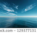A calm seascape with a blue sky and a horizon | Sea, Sky, Horizon, Blue, Nature 129377131