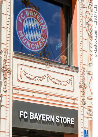 Official Football Club Bayern Munchen Store selling FC Bayern merchandise in central Munich, Bavaria, Germany Official Football Club Bayern Munchen Store selling FC Bayern merchandise in central Munich, Bavaria, Germany 129377132