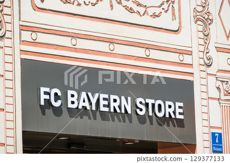 Official Football Club Bayern Munchen Store selling FC Bayern merchandise in central Munich, Bavaria, Germany Official Football Club Bayern Munchen Store selling FC Bayern merchandise in central Munich, Bavaria, Germany 129377133