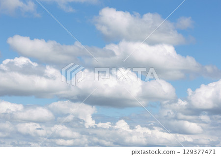 Summer blue sky and white clouds Summer blue sky and white clouds 129377471