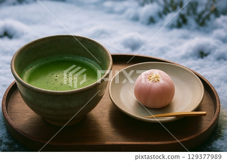 Matcha and Japanese sweets (Winter) 14 129377989