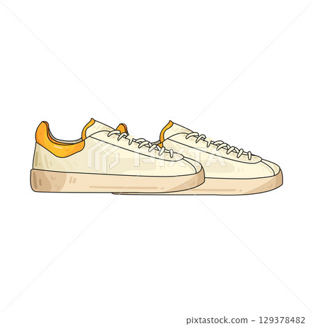 illustration of sneakers illustration of sneakers 129378482