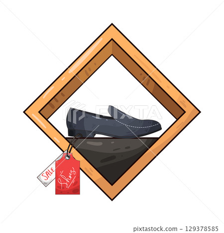illustration of shoe with price tag 129378585