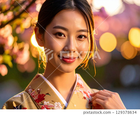 Young woman at the festival 129378634