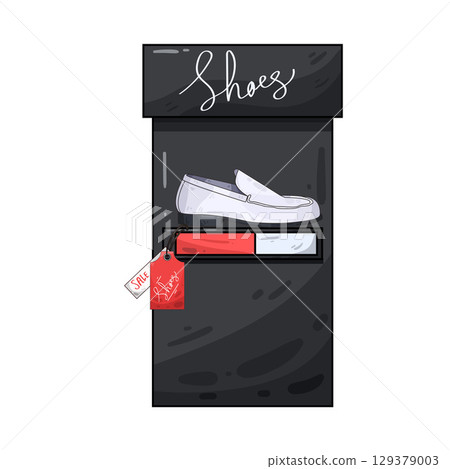 illustration of shoe with price tag 129379003