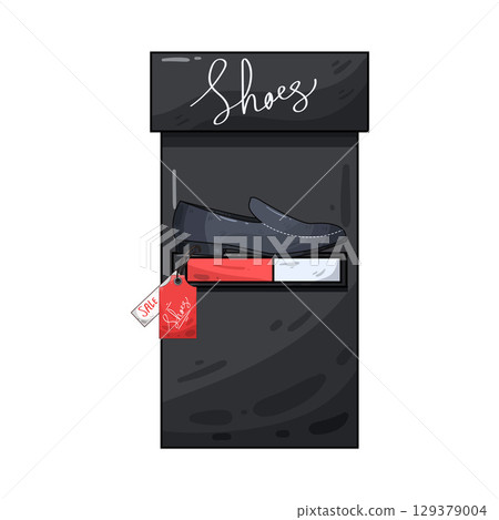 illustration of shoe with price tag 129379004