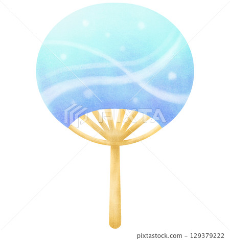 Illustration of a fan with a cool pattern 129379222