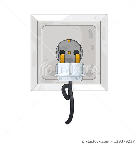illustration of plug in 129379237