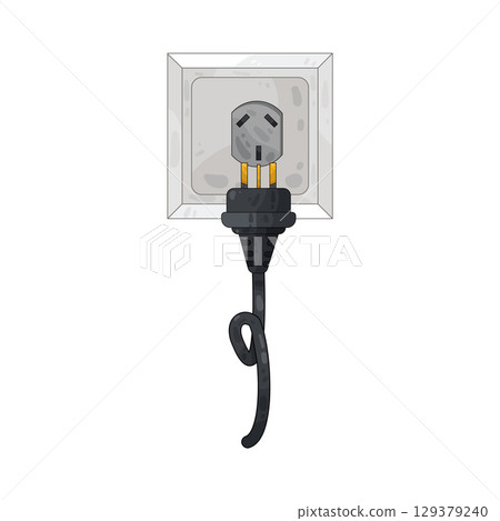 illustration of plug in illustration of plug in 129379240