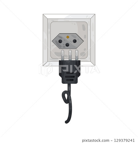 illustration of plug in illustration of plug in 129379241