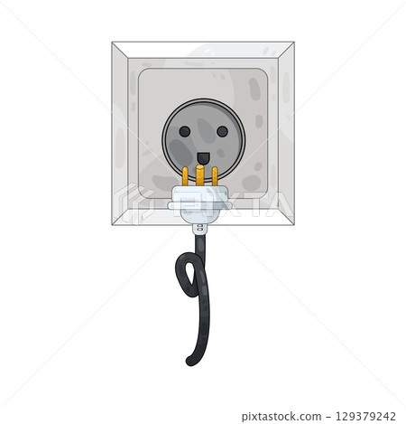 illustration of plug in illustration of plug in 129379242
