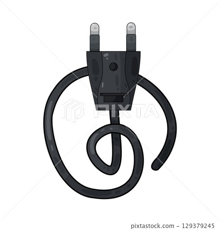 illustration of electrical plug 129379245