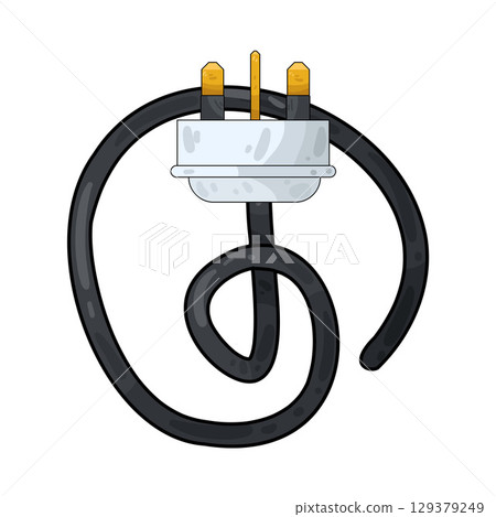 illustration of electrical plug illustration of electrical plug 129379249