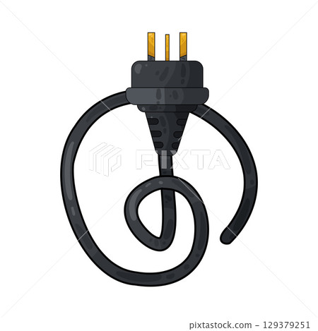 illustration of electrical plug illustration of electrical plug 129379251