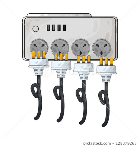 illustration of plug in 129379265