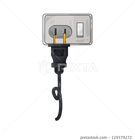 illustration of plug in 129379272