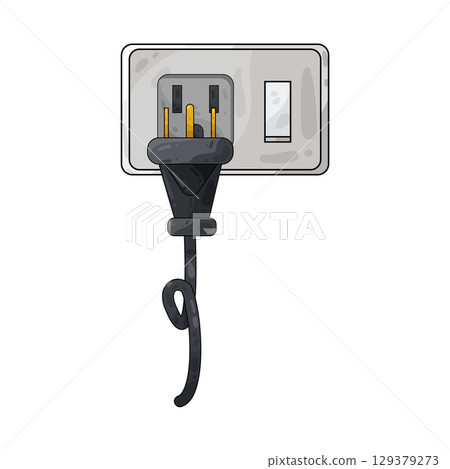 illustration of plug in 129379273