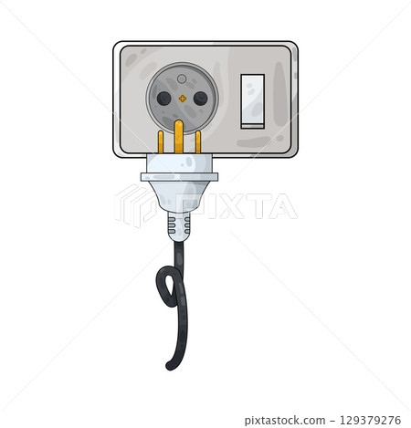 illustration of plug in 129379276
