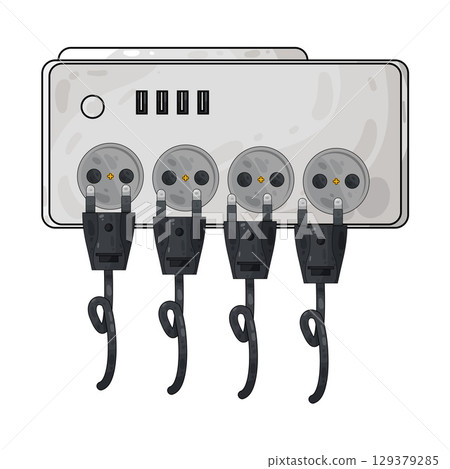 illustration of plug in 129379285