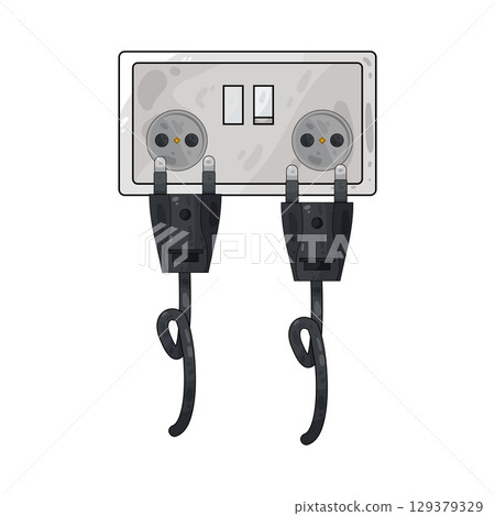 illustration of plug in illustration of plug in 129379329