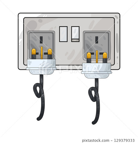 illustration of plug in 129379333