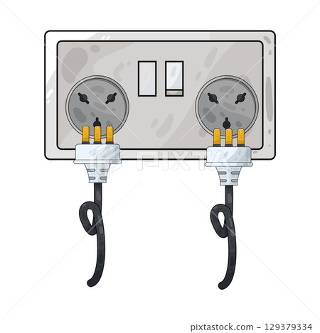 illustration of plug in 129379334