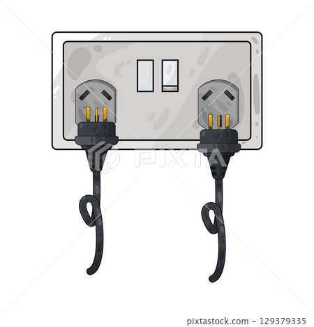 illustration of plug in 129379335