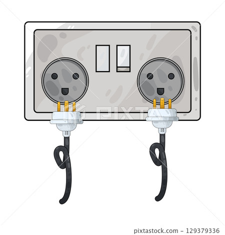 illustration of plug in 129379336