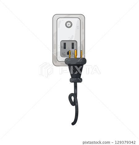 illustration of plug in 129379342
