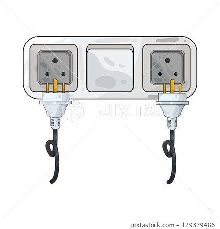 illustration of plug in illustration of plug in 129379486