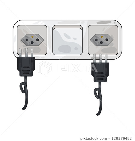 illustration of plug in 129379492