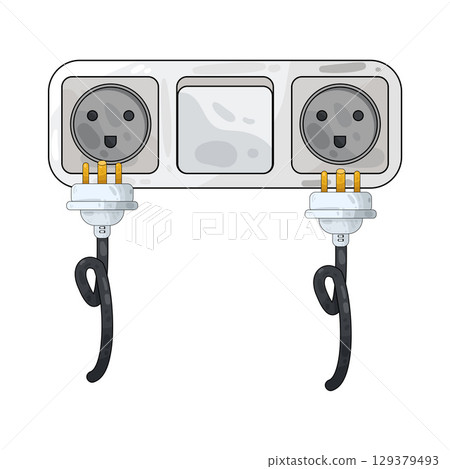 illustration of plug in 129379493