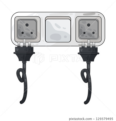 illustration of plug in illustration of plug in 129379495