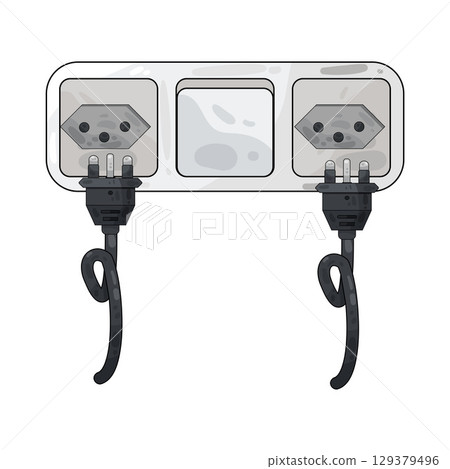 illustration of plug in 129379496