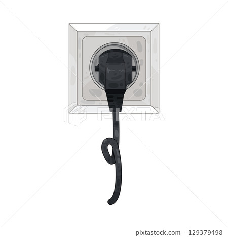 illustration of plug in illustration of plug in 129379498