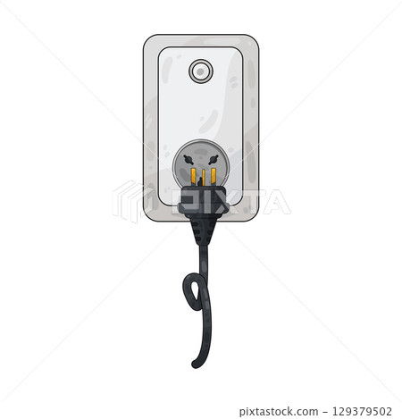 illustration of plug in illustration of plug in 129379502