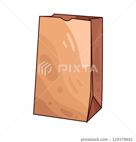 illustration of paper bag 129379682