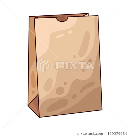 illustration of paper bag illustration of paper bag 129379684